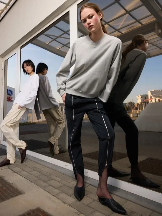 NWT•Tibi Nylon Zipper Joggers, S (regular inseam) - Picture 3 of 14